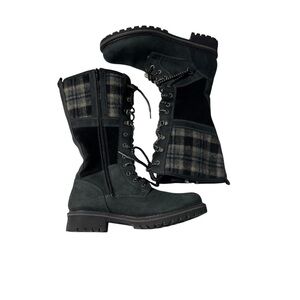 Bos & Co Winter Boots Women’s Dusty Blue Size 40 Suede Wool Sherpa Zip Up